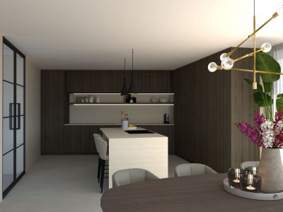 concept design 1 - kitchen - new construction villa Blonay