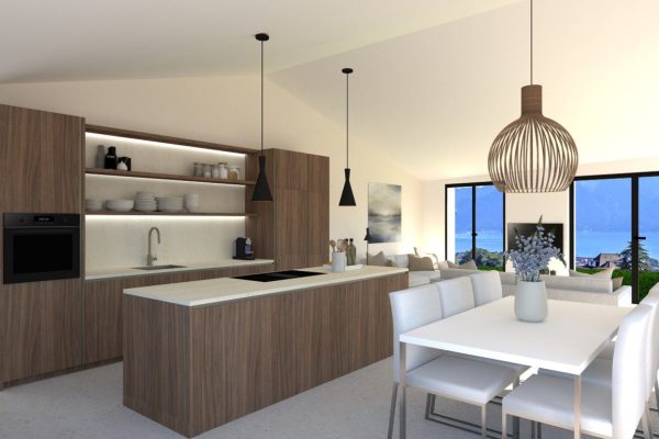 final design kitchen - new construction appartment St. Legier